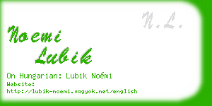 noemi lubik business card